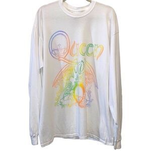 New Queen Official Merchandise Band Tee Rock T-shirt Neon Graphic‌‌‌‌‌‌‌‌